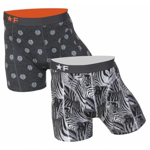 Funderwear ondergoed Funderwear heren short 2 pack Zebra + Lion