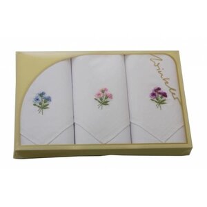 Swan Winkler Dames zakdoeken Bloem 3-pak