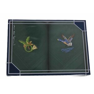 Van der Spruit Heren zakdoeken Jager 2 stuks