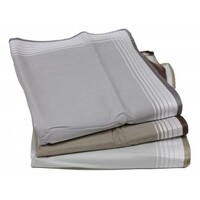 Tiseco Heren zakdoeken Bamboe 6 stuks, kleur