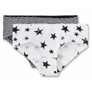 Sanetta Sanetta meisjes hipster Stripe&Star 2-pak Sanetta Sanetta meisjes hipster Stripe&Star 2-pak