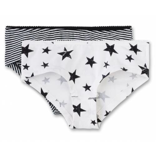 Sanetta Sanetta meisjes hipster Stripe&Star 2-pak Sanetta Sanetta meisjes hipster Stripe&Star 2-pak