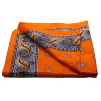 Boeren zakdoek oranje Bloem 58 x 58 cm