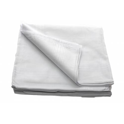 Swan Swan De Luxe Heren zakdoeken, 12 st Wit