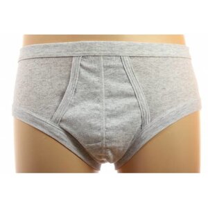 HL-tricot HL-tricot slip met voorsluiting, zwart / grijs HL-tricot HL-tricot slip met voorsluiting, zwart / grijs