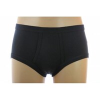 HL-tricot slip met voorsluiting, zwart / grijs