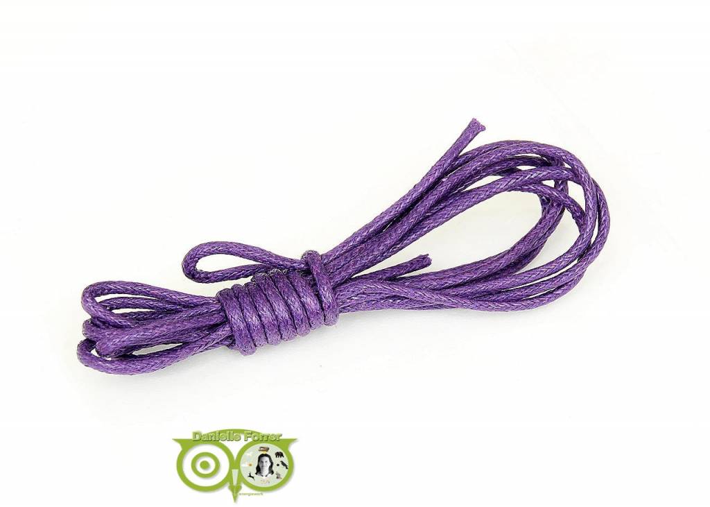 Waxkoord 1.5 mm Paars / Purple 1,2 mtr