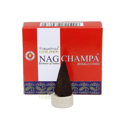 Wierookkegels Golden Nag Champa masala - Vijayshree® 