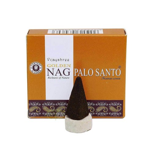 Wierookkegels Golden Nag Palo Santo - Vijayshree® 