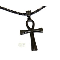 Ankh hanger - zwart  4,3 cm - Snake