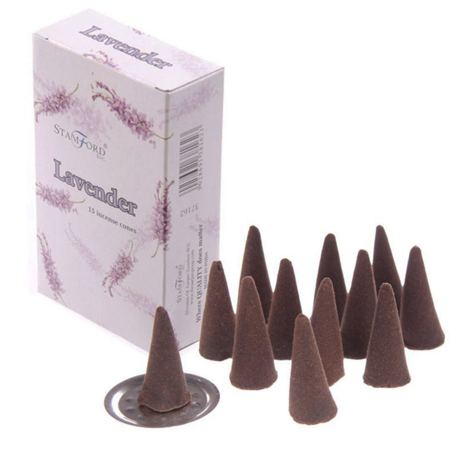 Slaapzaal streng Precies StamFord Lavender 15 Cones | Wierook kegeltjes kopen - Edelstenen Webwinkel  - Webshop Danielle Forrer