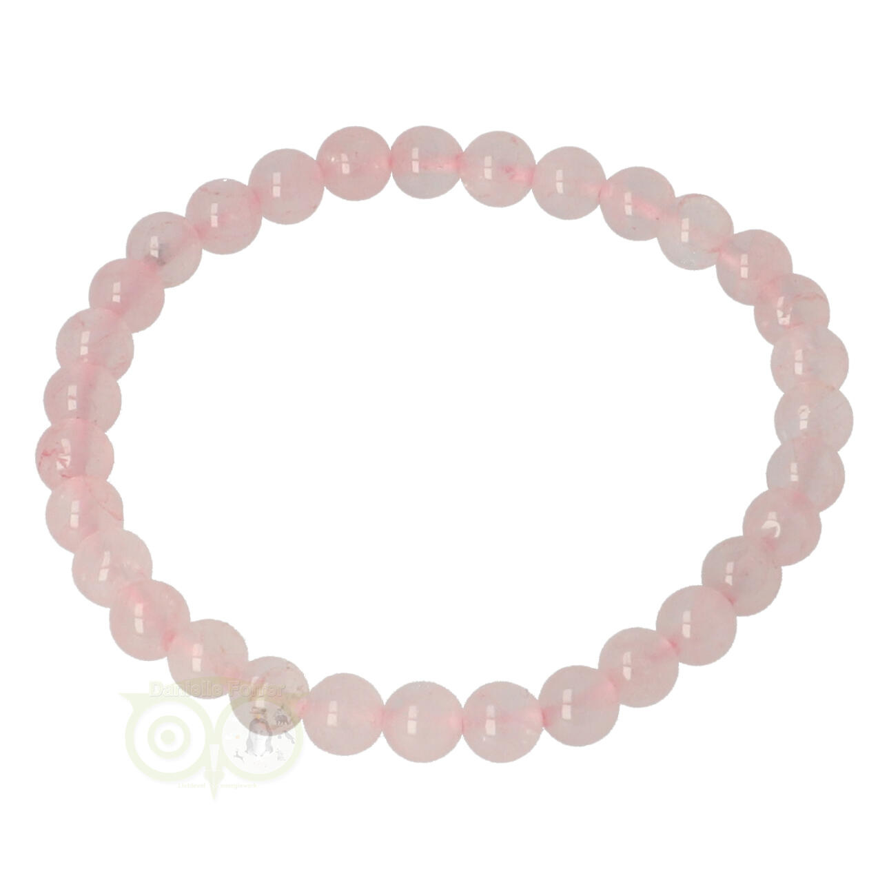 Armband rozenkwarts - 19 cm