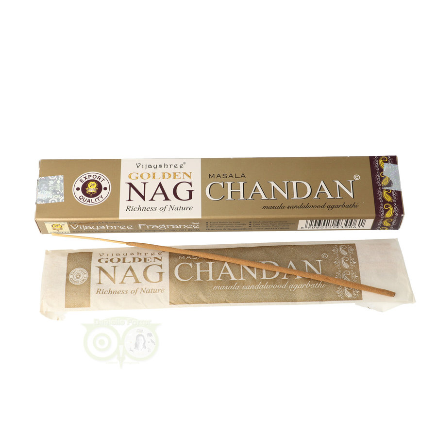 Wierooksticks Golden Nag Chandan - 12 Sticks-1