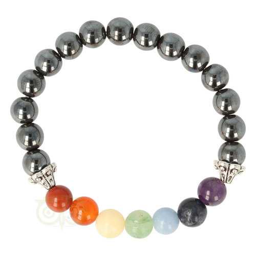 Armband chakra hematiet elastisch 