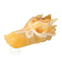 thumb-Oranje Calciet draken schedel 822 gram-4