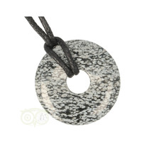 thumb-Sneeuwvlok Obsidiaan Donut hanger Nr 9 - Ø 3cm-1