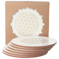 thumb-Bloem des levens / Flower of life onderzetters set van 6-2