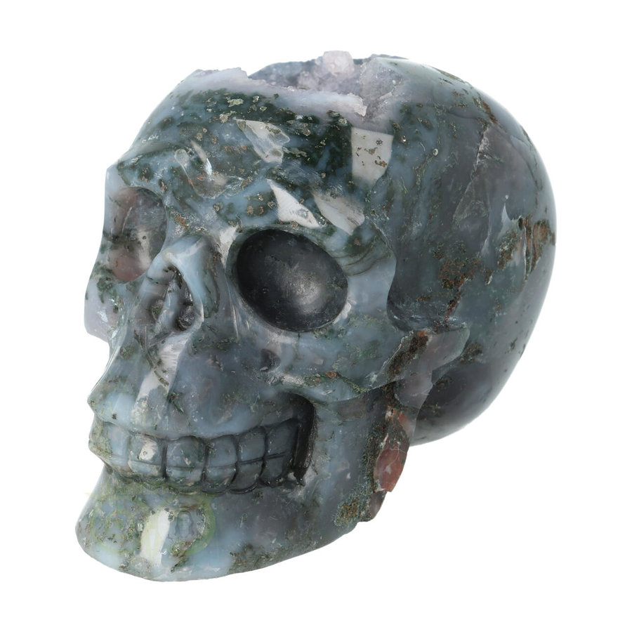 Mos-Agaat geode schedel 513 gram-6