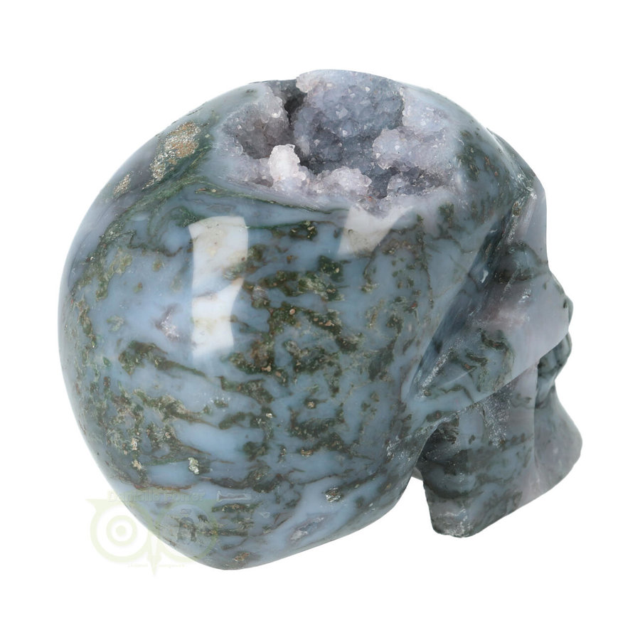 Mos-Agaat geode schedel 513 gram-9