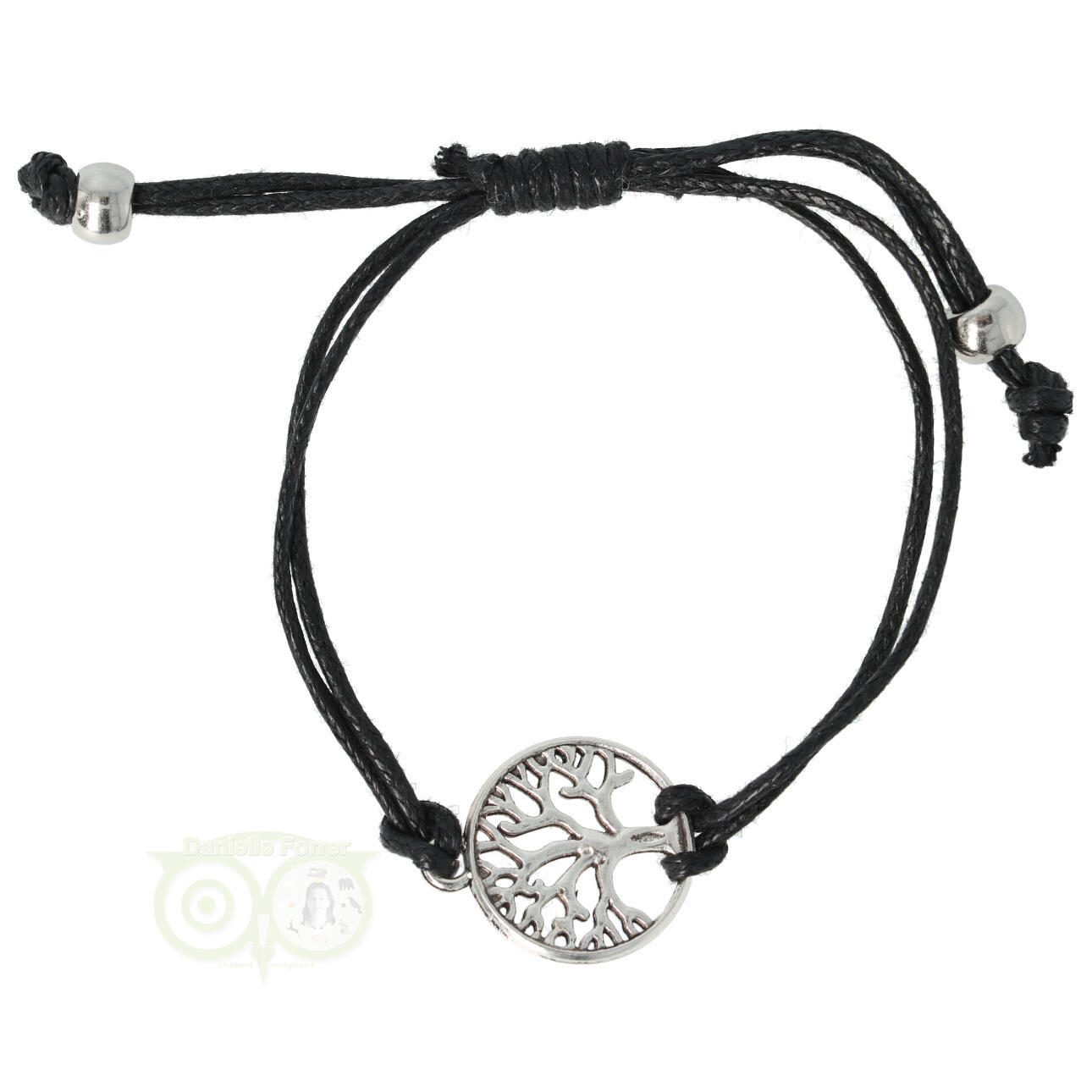 Armbandje Levensboom zwart