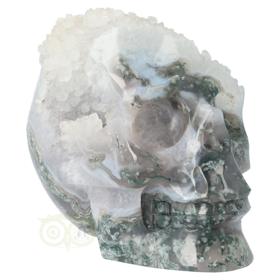 Mos-Agaat geode schedel 1412 gram-1