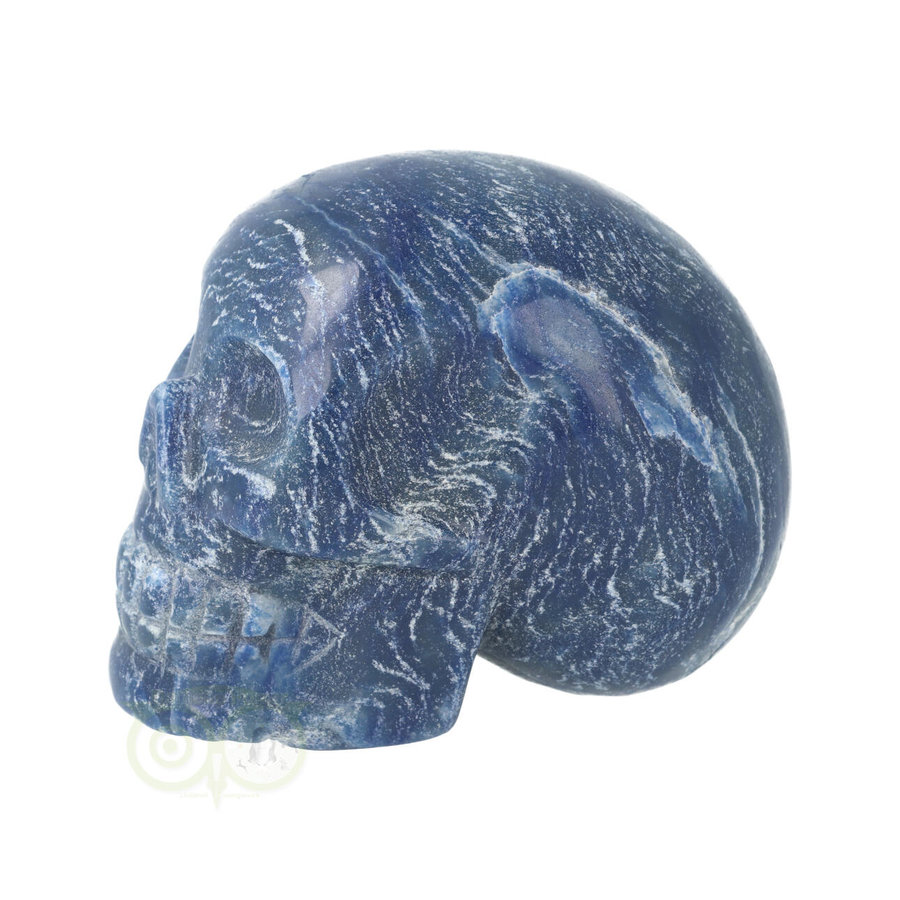 Blauwe kwarts kristallen schedel 606 gram-7