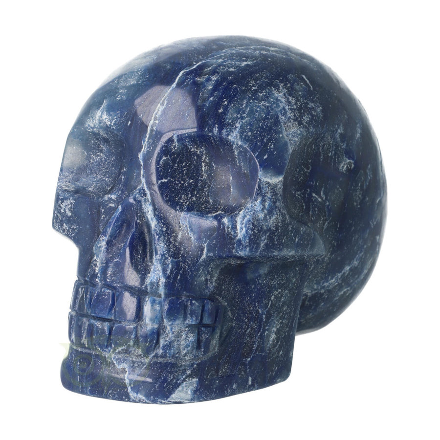 Blauwe kwarts kristallen schedel 1146 gram-5