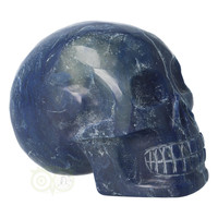 Blauwe kwarts kristallen schedel 1146 gram