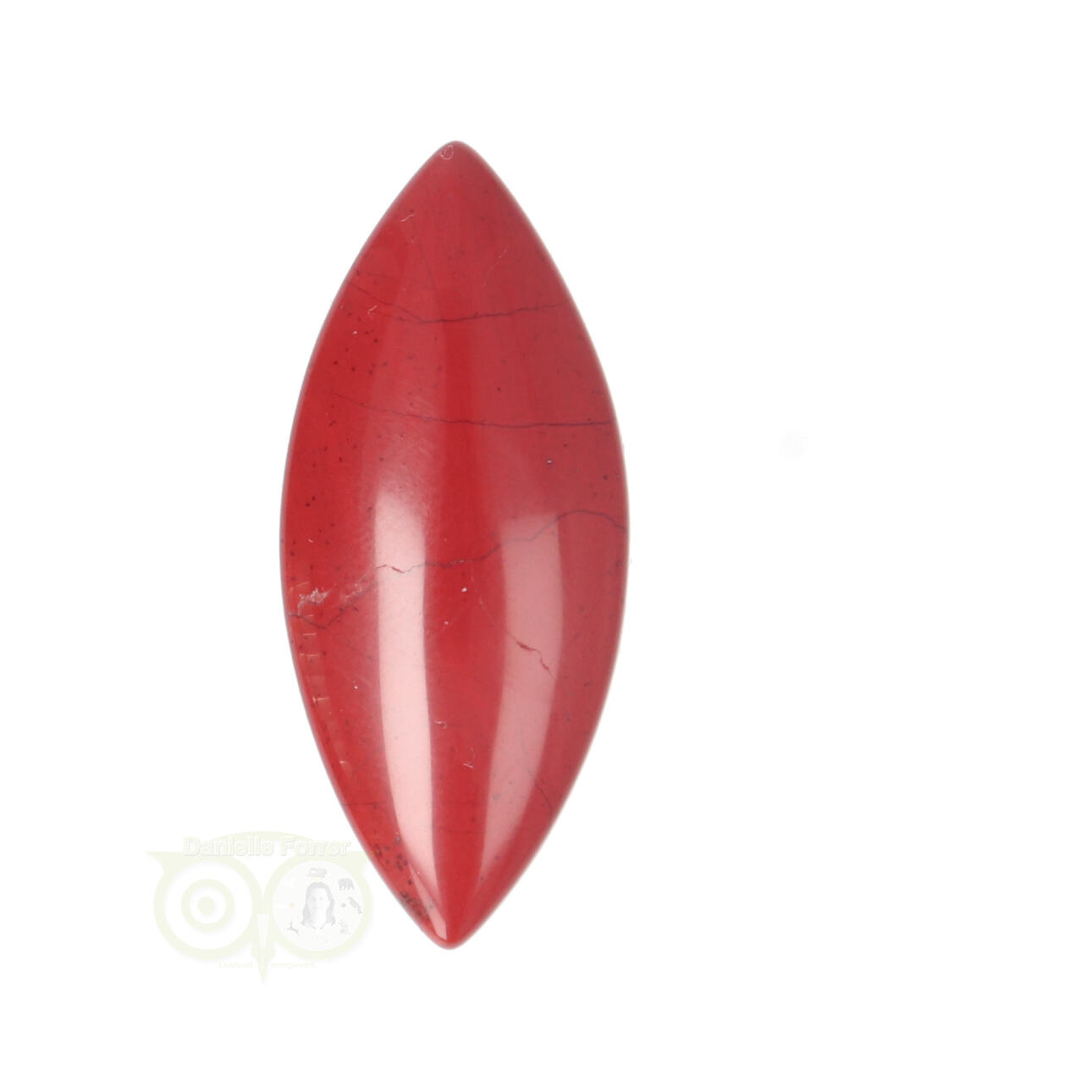 Rode Jaspis ovaal hanger Nr 7