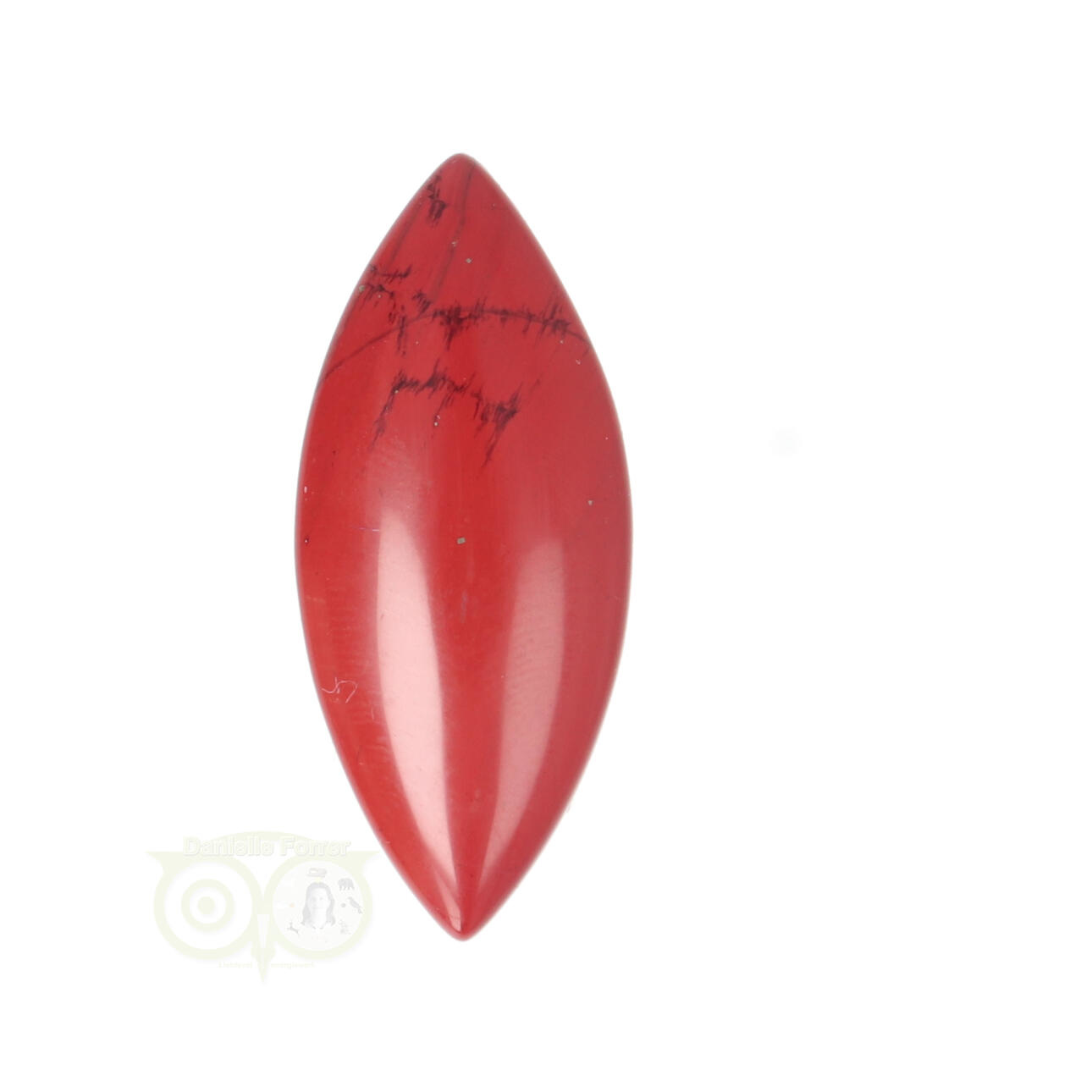 Rode Jaspis ovaal hanger Nr 8