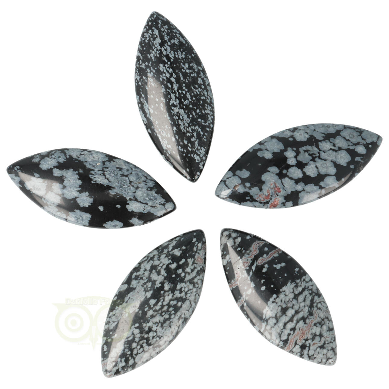 Sneeuwvlok Obsidiaan ovaal edelsteen hanger Nr 5 |  Edelstenen sieraden kopen | Edelstenen Webwinkel - Webshop Danielle Forrer