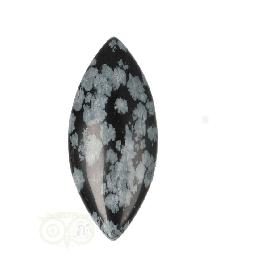 Sneeuwvlok Obsidiaan ovaal edelsteen hanger Nr 7-1