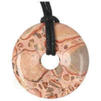 thumb-Kalkooliet - Leopardiet (oncoliet) Donut Nr 6 - Ø 4 cm-2