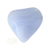 thumb-Blauwe Chalcedoon ( Blue Lace Agaat ) trommelsteen Nr 23 - 22  gram-2