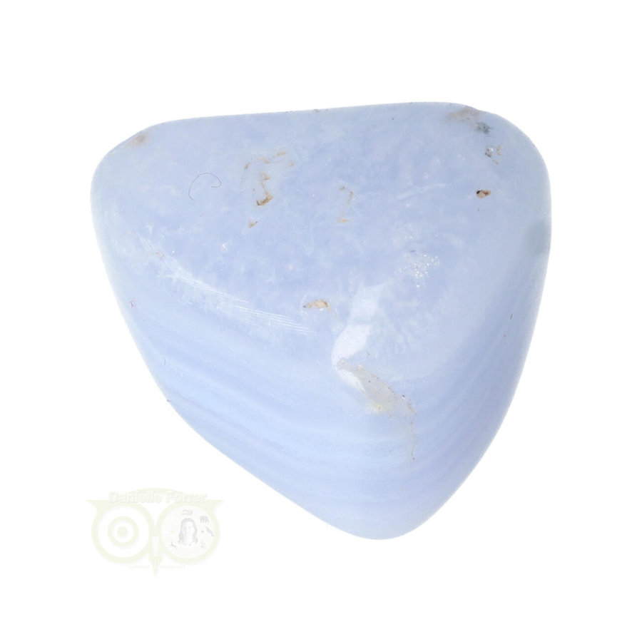 Blauwe Chalcedoon ( Blue Lace Agaat ) trommelsteen Nr 23 - 22  gram-3