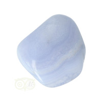 thumb-Blauwe Chalcedoon ( Blue Lace Agaat ) trommelsteen Nr 24 -24  gram-1