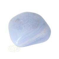 thumb-Blauwe Chalcedoon ( Blue Lace Agaat ) trommelsteen Nr 24 -24  gram-6