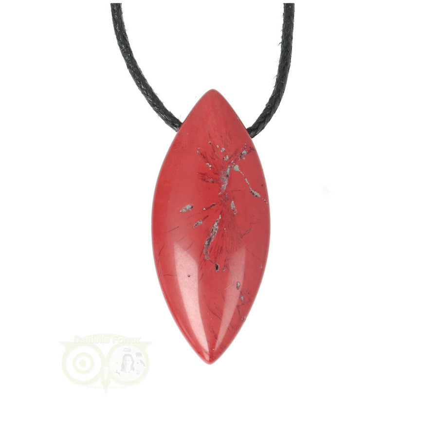 Rode Jaspis ovaal hanger Nr 12 - 11 gram-2