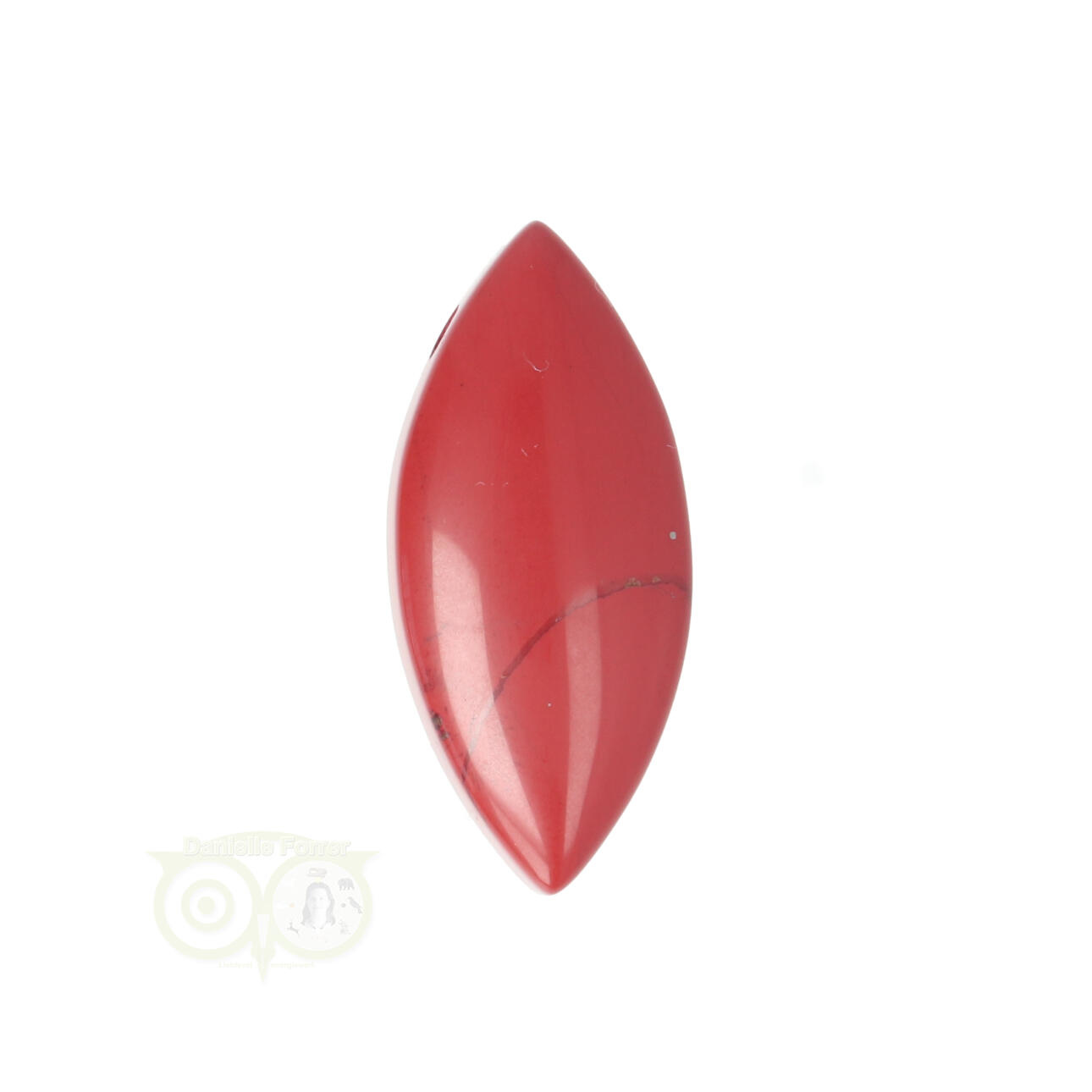 Rode Jaspis ovaal hanger Nr 14