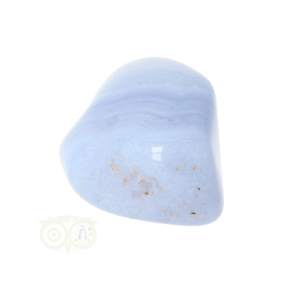 Blauwe Chalcedoon ( Blue Lace Agaat ) trommelsteen Nr 29 - 25  gram-2