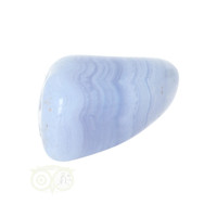 thumb-Blauwe Chalcedoon ( Blue Lace Agaat ) trommelsteen Nr 29 - 25  gram-3