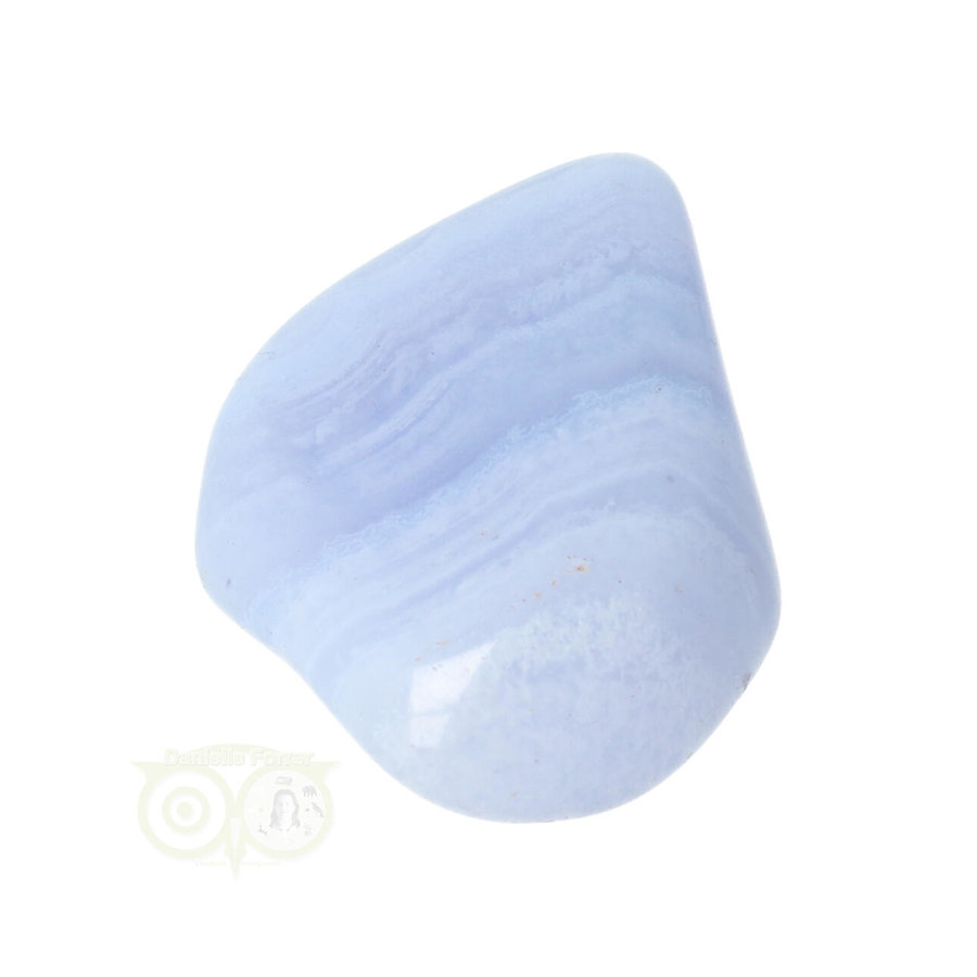 Blauwe Chalcedoon ( Blue Lace Agaat ) trommelsteen Nr 29 - 25  gram-7