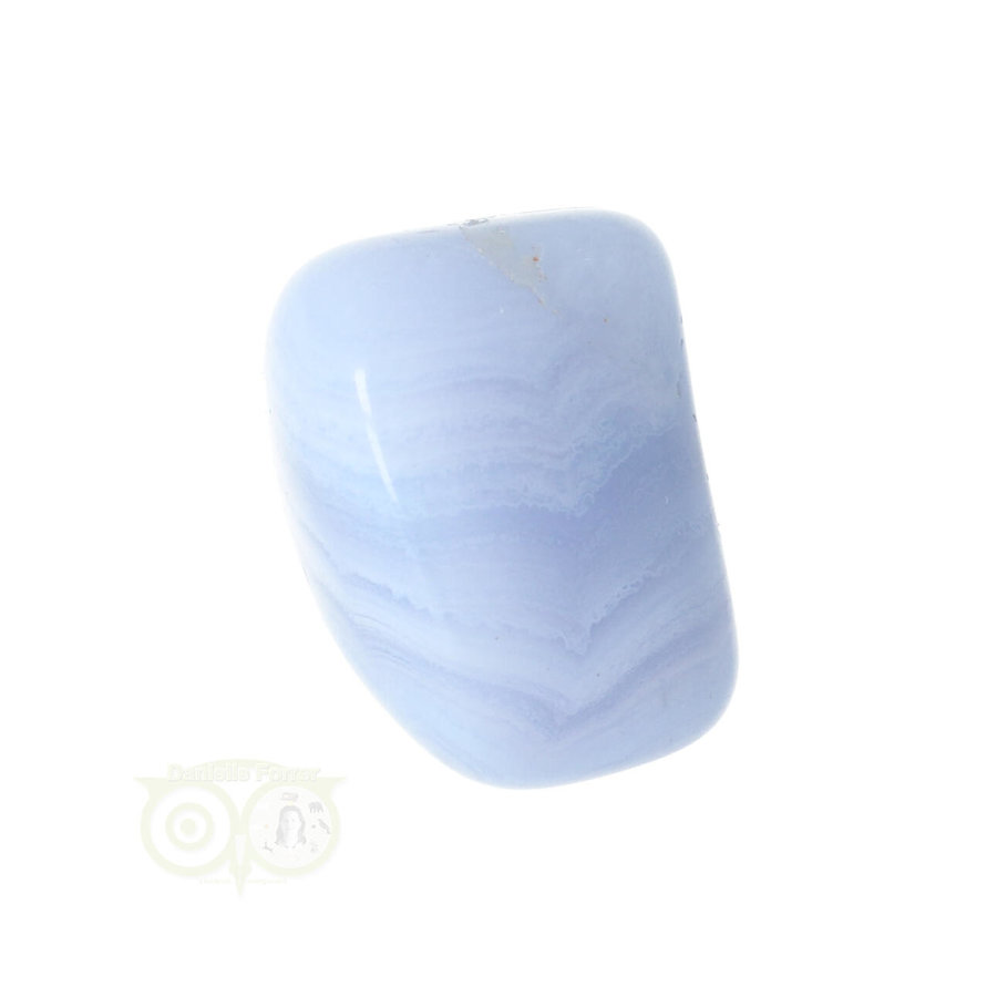 Blauwe Chalcedoon ( Blue Lace Agaat ) trommelsteen Nr 30 - 29  gram-7