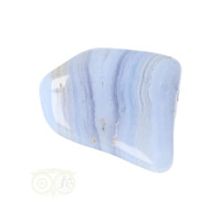 thumb-Blauwe Chalcedoon ( Blue Lace Agaat ) trommelsteen Nr 32 - 28  gram-1