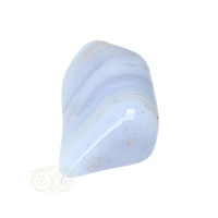 thumb-Blauwe Chalcedoon ( Blue Lace Agaat ) trommelsteen Nr 32 - 28  gram-2