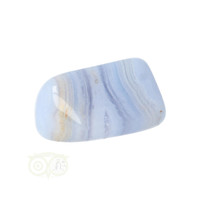 thumb-Blauwe Chalcedoon ( Blue Lace Agaat ) trommelsteen Nr 32 - 28  gram-8