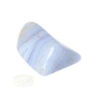 thumb-Blauwe Chalcedoon ( Blue Lace Agaat ) trommelsteen Nr 32 - 28  gram-9