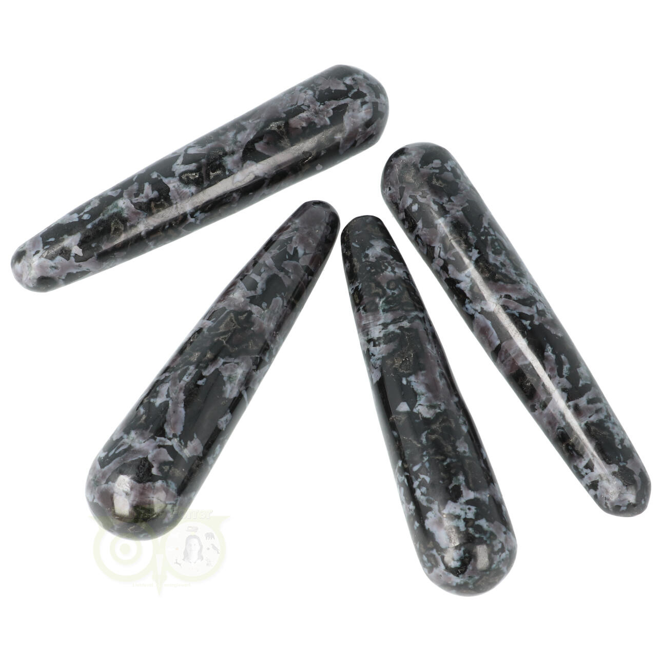 Gabbro Merliniet Massagestick - massagestaaf - healing wand | Edelstenen Webwinkel - Webshop Danielle Forrer