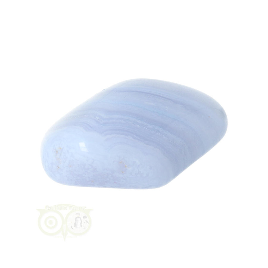 Blauwe Chalcedoon ( Blue Lace Agaat ) trommelsteen Nr 34 - 23  gram-10