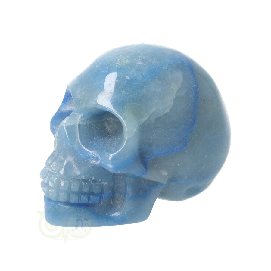 Blauwe kwarts schedel Nr 8 - 90 gram-5